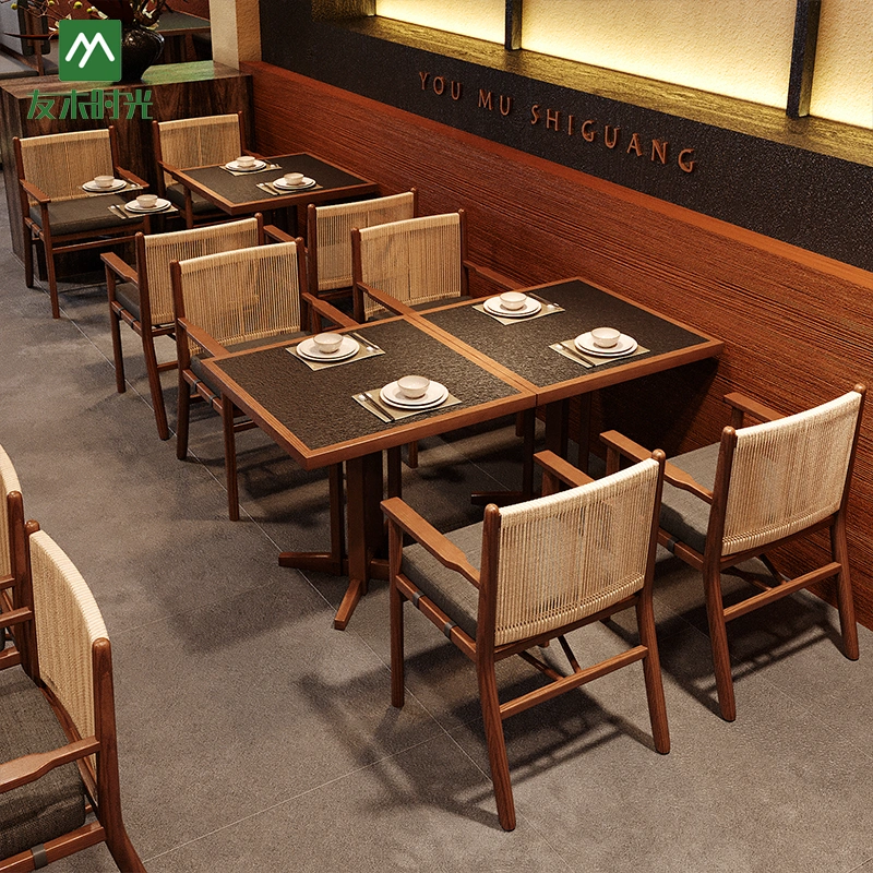Wholesale Wood & Woven Rope Restaurant Table and Chair Set 1760 – One-stop Restaurant Furniture Manufacturer - Imagen 2