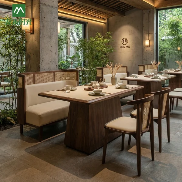 Custom Restaurant Furniture Factory Supply — Perfectly Suited for Chinese and Southeast Asian-themed Dining Spaces, as Well as Cozy Restaurant Environments