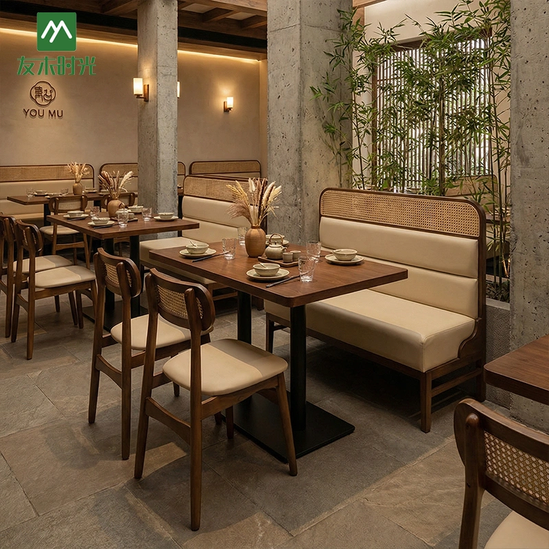 Wholesale Premium Walnut-Finish Dining Furniture – High-End Furniture for Teahouses and Chinese Restaurants - Image 2