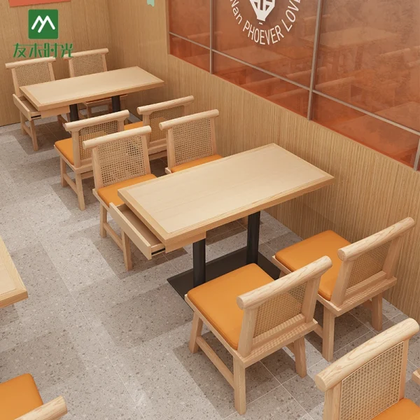 Factory Wholesale Modular Furniture, Suitable for Chain Restaurant Brands, Chinese Fast Food Restaurants, Shopping Mall Restaurants, and More