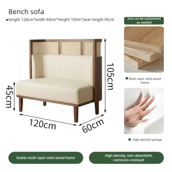 Custom Theme Restaurant Furniture – Teahouse and Chinese Restaurant Booth, Sofa, and Chair Set