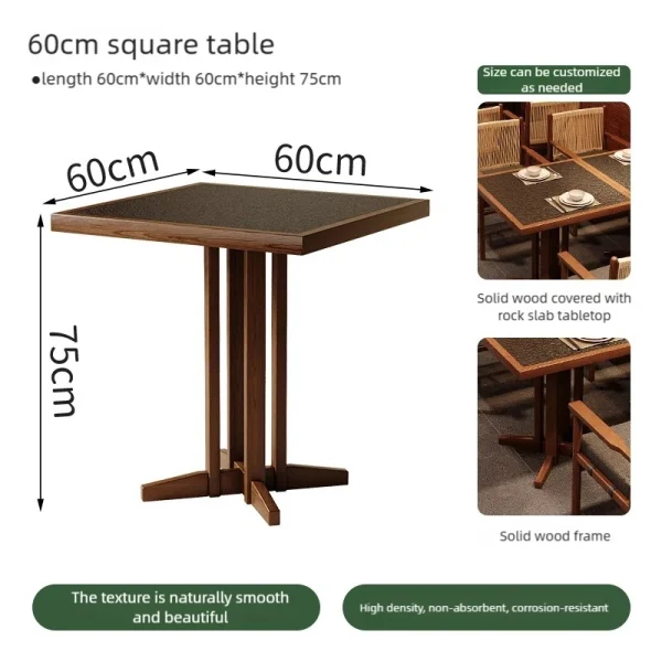 Wholesale Wood & Woven Rope Restaurant Table and Chair Set 1760 – One-stop Restaurant Furniture Manufacturer