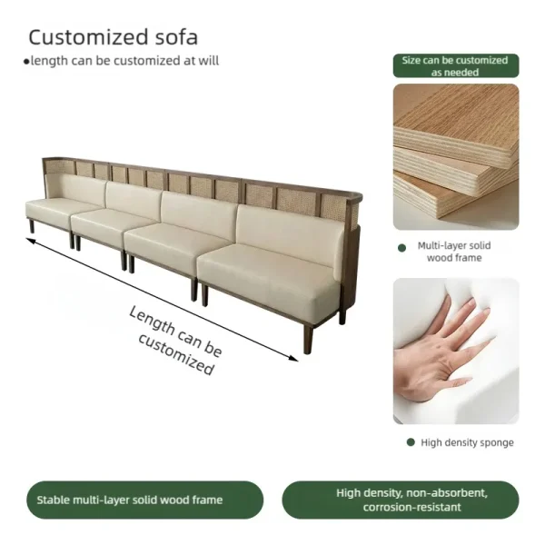 Custom Theme Restaurant Furniture – Teahouse and Chinese Restaurant Booth, Sofa, and Chair Set