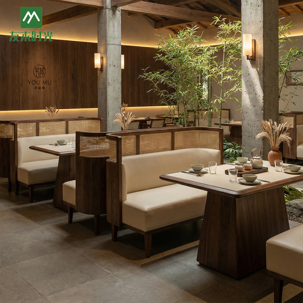 Custom Restaurant Furniture Factory Supply — Perfectly Suited for Chinese and Southeast Asian-themed Dining Spaces, as Well as Cozy Restaurant Environments