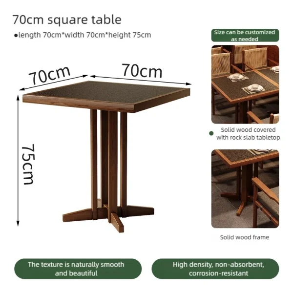 Wholesale Wood & Woven Rope Restaurant Table and Chair Set 1760 – One-stop Restaurant Furniture Manufacturer
