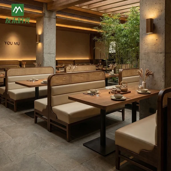 Wholesale Premium Walnut-Finish Dining Furniture – High-End Furniture for Teahouses and Chinese Restaurants