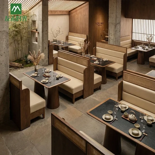 Wholesale Elegant Wooden Restaurant Booth Seating Sets – Custom Restaurant Furniture Manufacturer Supply