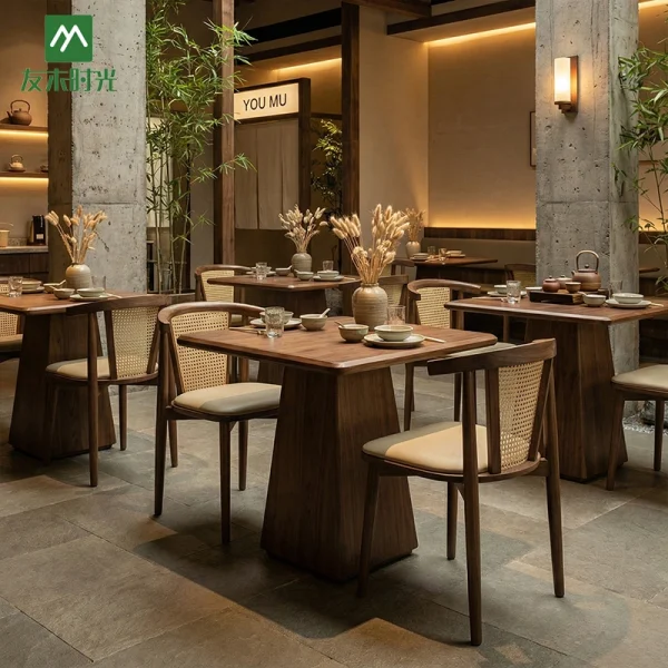 Custom Theme Restaurant Furniture – Teahouse and Chinese Restaurant Booth, Sofa, and Chair Set