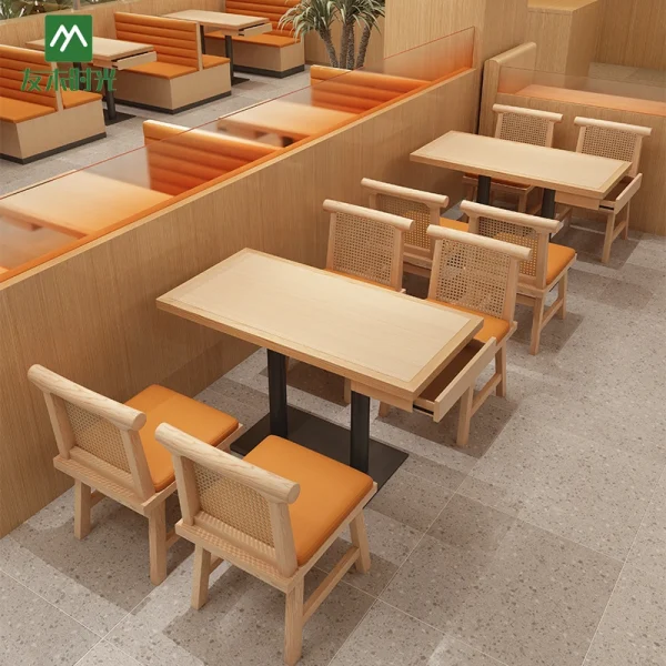 Factory Wholesale Modular Furniture, Suitable for Chain Restaurant Brands, Chinese Fast Food Restaurants, Shopping Mall Restaurants, and More