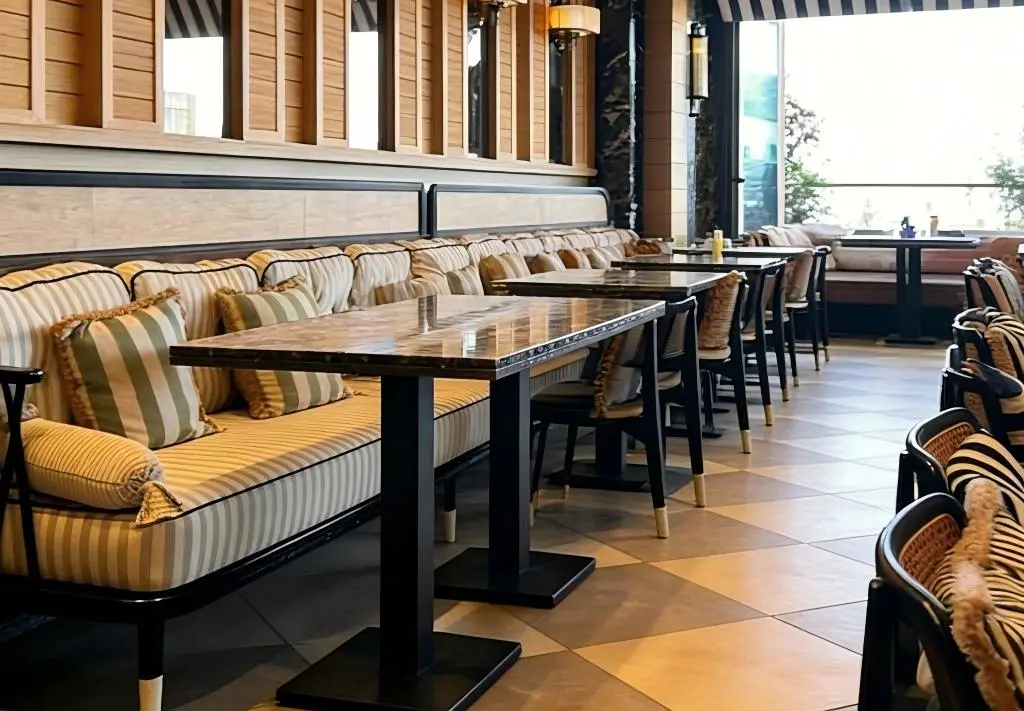 a coffee shop with a unified design style