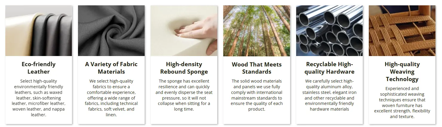 the materials we use for cafe furniture