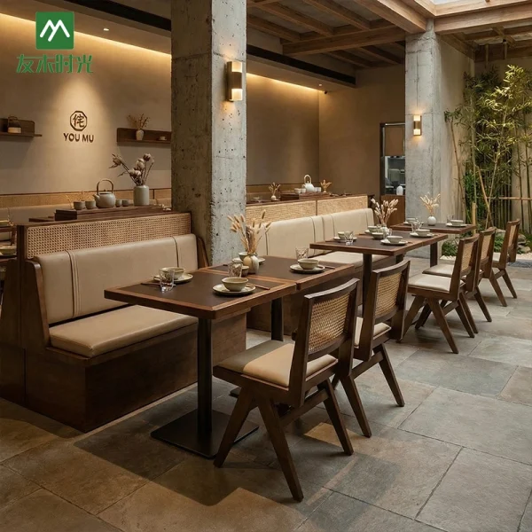 Wholesale Elegant Restaurant Furniture — Factory Supply for High-End Tea Houses, Japanese Restaurants, and Chinese Restaurants