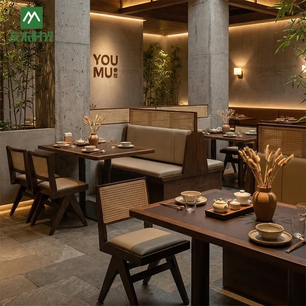 Wholesale Elegant Restaurant Furniture — Factory Supply for High-End Tea Houses, Japanese Restaurants, and Chinese Restaurants