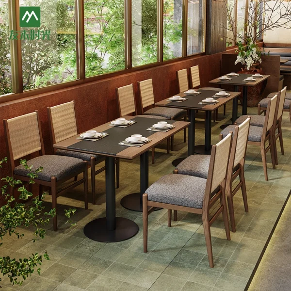Factory Custom Restaurant Furniture, Contract Furniture for Your Business or Brand – This Collection Features a Japanese-inspired Aesthetic with an Elegant Style