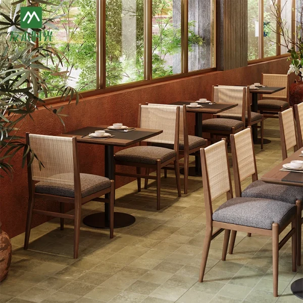 Factory Custom Restaurant Furniture, Contract Furniture for Your Business or Brand – This Collection Features a Japanese-inspired Aesthetic with an Elegant Style