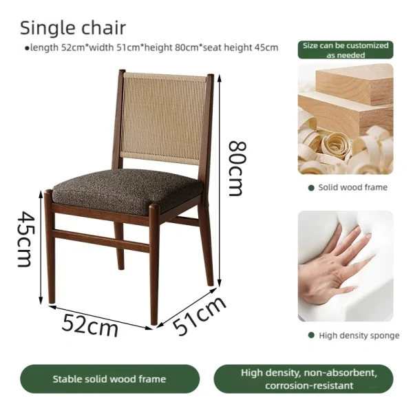 Factory-Direct Warm Wood Grain Solid Wood Dining Table and Chair Sets, Booth Seating, and Sofas for Restaurants and Cafes – Support Customization