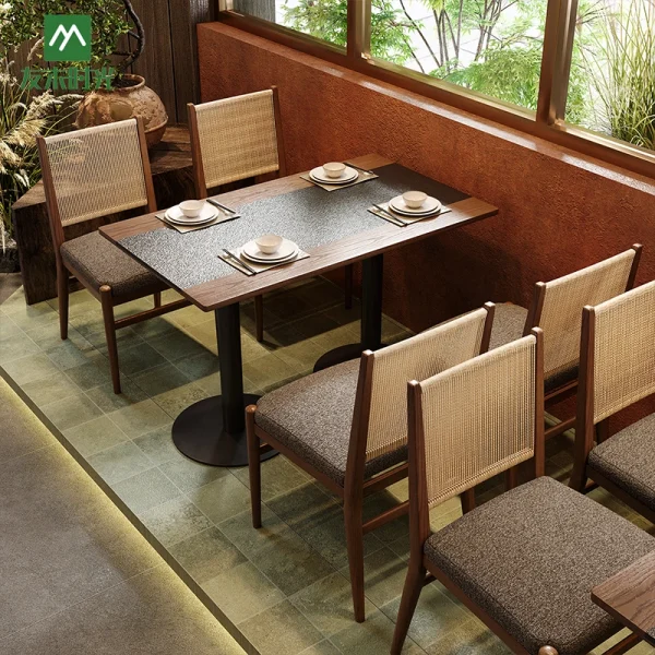 Factory Custom Restaurant Furniture, Contract Furniture for Your Business or Brand – This Collection Features a Japanese-inspired Aesthetic with an Elegant Style