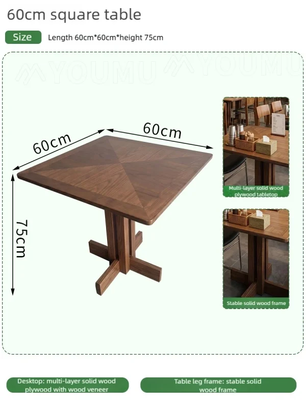 Factory-supplied High-end Restaurant Furniture, Including Booth Sofas, Dining Tables, and Chairs, Suitable for Cafés, Tea Rooms, and Casual Dining Spaces.