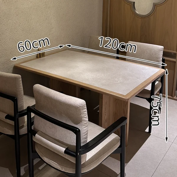 Wholesale White Modern Oriental Restaurant Furniture Set with Upholstered Chairs and Wooden Dining Tables for Hotel Café Tea House