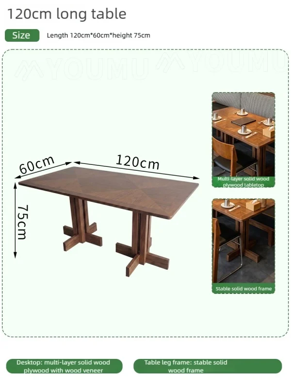 Factory-supplied High-end Restaurant Furniture, Including Booth Sofas, Dining Tables, and Chairs, Suitable for Cafés, Tea Rooms, and Casual Dining Spaces.