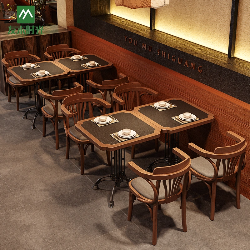 Custom and Wholesale Elegant Asian and Japanese-style Restaurant Furniture, Suitable for Tea Restaurants, Sushi Bars, and Boutique Hotels - Imagen 2