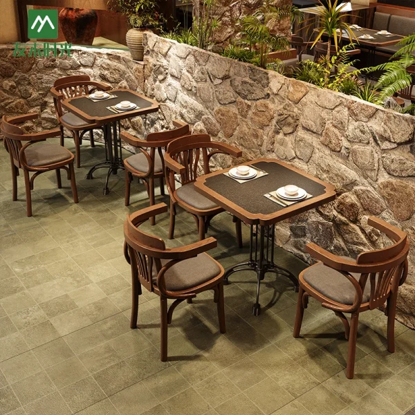 Custom and Wholesale Elegant Asian and Japanese-style Restaurant Furniture, Suitable for Tea Restaurants, Sushi Bars, and Boutique Hotels