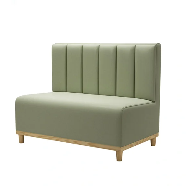 Factory Wholesale Minimalist Commercial Restaurant Table and Chair Set – Includes Leather-Upholstered Booth Sofas