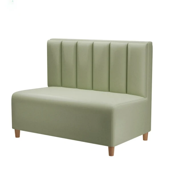 Factory Wholesale Minimalist Commercial Restaurant Table and Chair Set – Includes Leather-Upholstered Booth Sofas