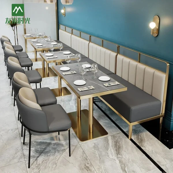 Modern Luxury Restaurant Booth Furniture Set | Custom High-End Restaurant Furniture for Global Dining Projects