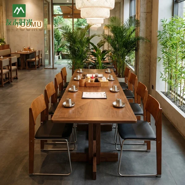 Custom Natural Minimalist Restaurant Furniture Set – Restaurant Furniture Manufacturer