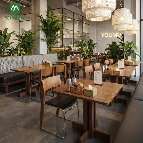 Custom Natural Minimalist Restaurant Furniture Set – Restaurant Furniture Manufacturer