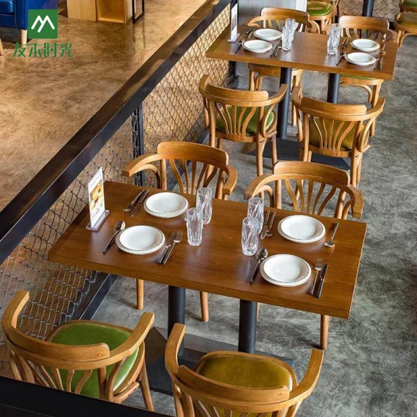 Wholesale American-Style Restaurant Furniture, Solid Wood Armchairs, and Simple Square Dining Tables – Customization Services Available