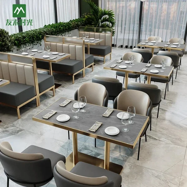 Modern Luxury Restaurant Booth Furniture Set | Custom High-End Restaurant Furniture for Global Dining Projects