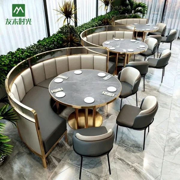 Modern Luxury Restaurant Booth Furniture Set | Custom High-End Restaurant Furniture for Global Dining Projects