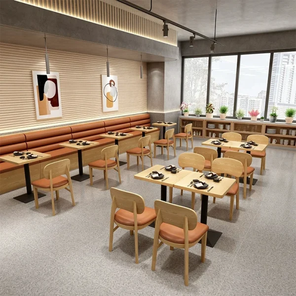 Wholesale Restaurant Furniture Suitable for Casual Chinese Restaurant, Shopping Mall Restaurant, Japanese Restaurant