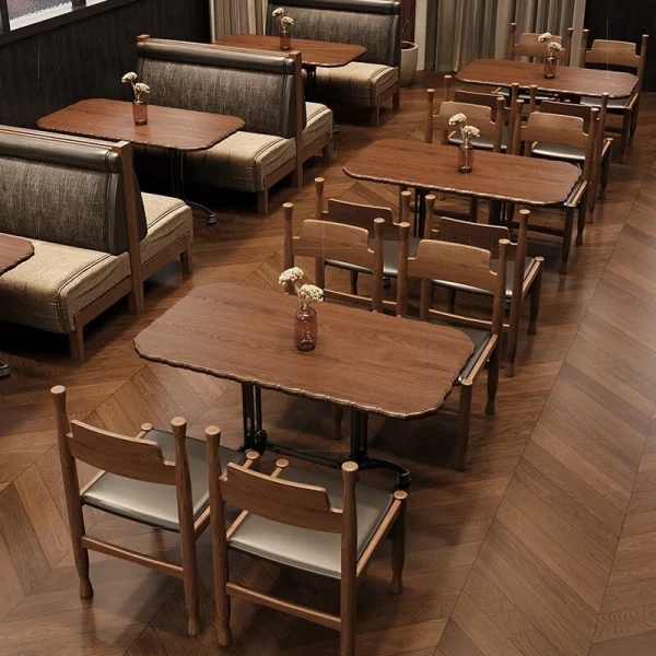 Retro Restaurant Table and Chair Set, Commercial Pub Furniture Set – Factory Direct Supply