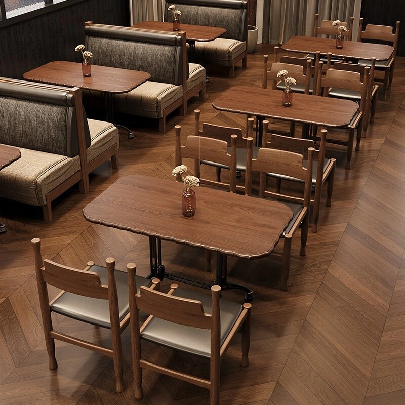 Retro Restaurant Table and Chair Set, Commercial Pub Furniture Set – Factory Direct Supply - Image 2