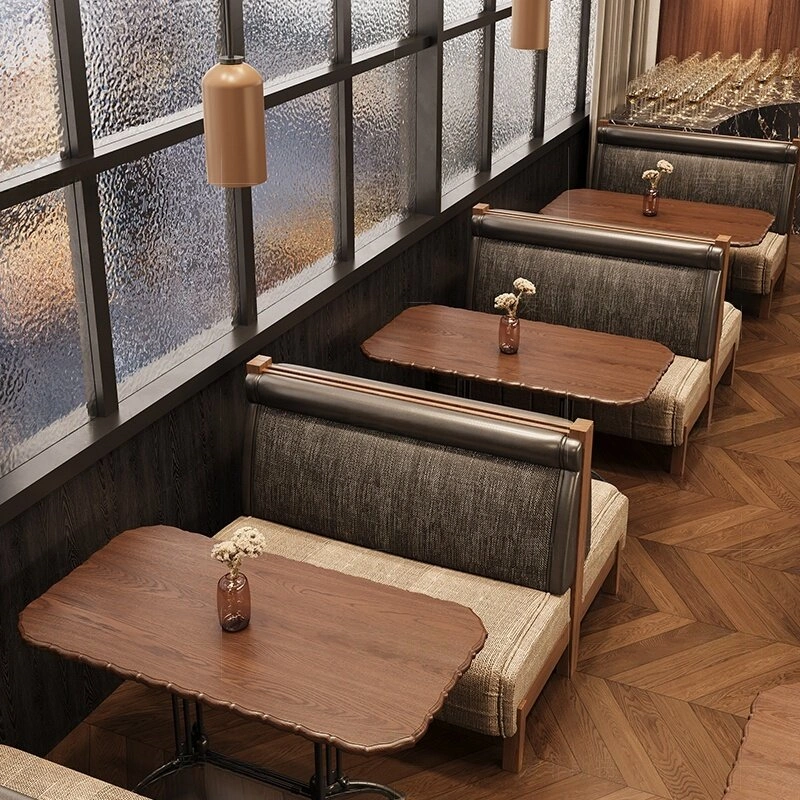 Retro Restaurant Table and Chair Set, Commercial Pub Furniture Set – Factory Direct Supply - Image 3