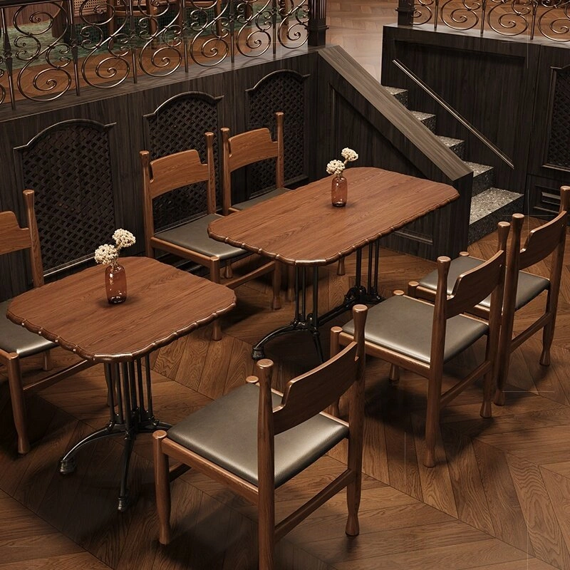 Retro Restaurant Table and Chair Set, Commercial Pub Furniture Set – Factory Direct Supply - Image 4