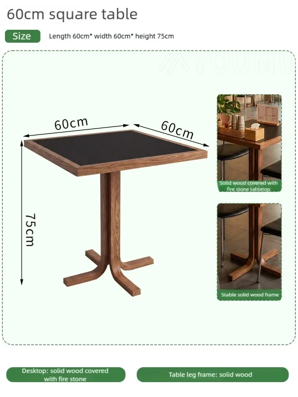 Modern Café Style Wood Dining Table and Chair Set for Restaurants – China Restaurant Furniture Factory