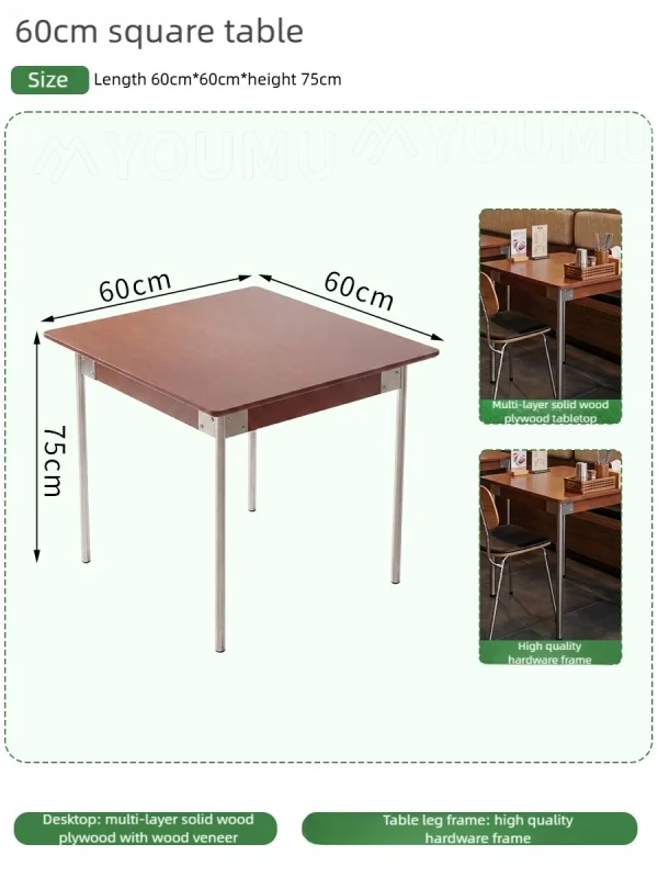 Factory Bulk Custom Commercial Restaurant Furniture Sets for Minimalist Restaurant and Cafe (Including Booth Seating, Tables, and Chairs)