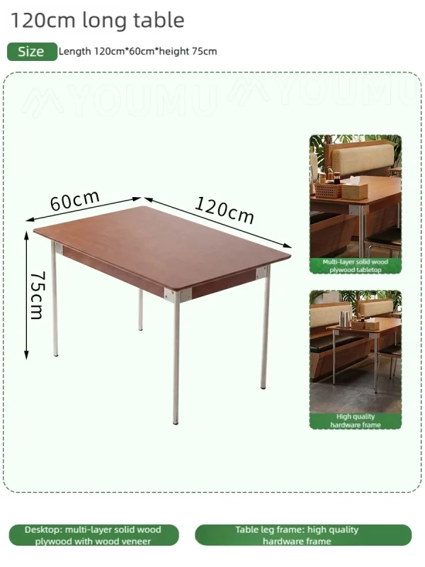 Factory Bulk Custom Commercial Restaurant Furniture Sets for Minimalist Restaurant and Cafe (Including Booth Seating, Tables, and Chairs)