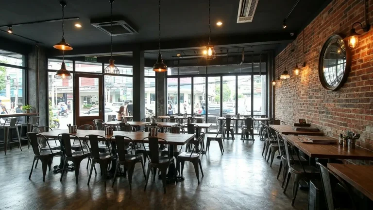 custom industrial style restaurant furniture