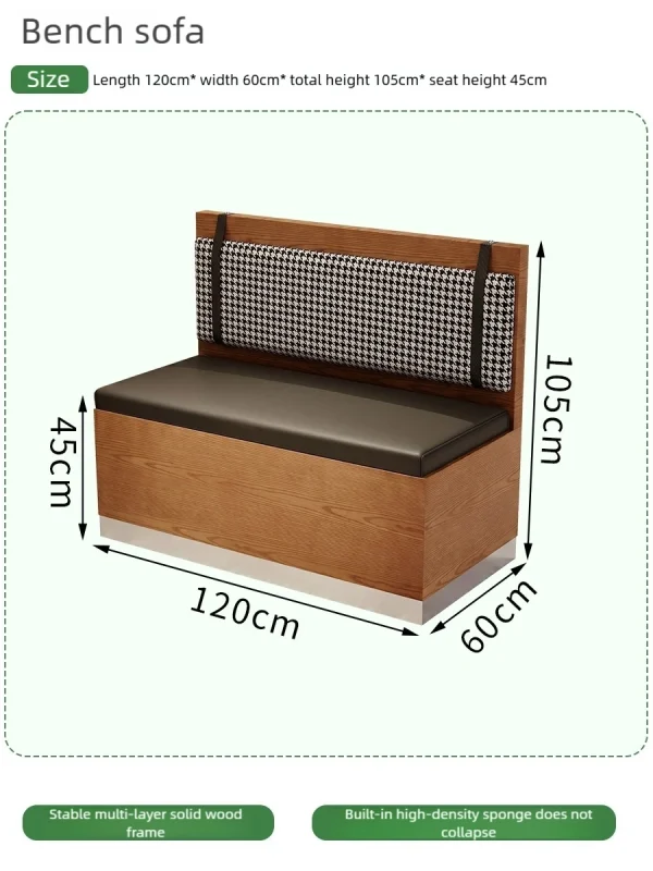 Factory Supply Stylish Restaurant Furniture Set – Wooden Booth Tables, Metal Dining Tables, and Chairs Set