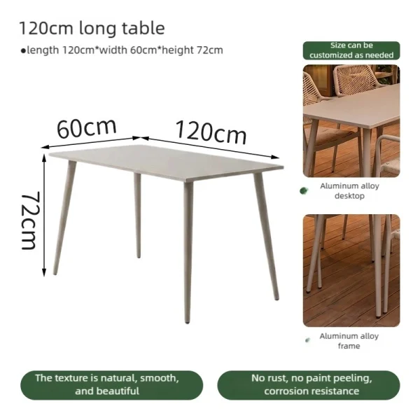 Minimalist Commercial Outdoor Restaurant Tables and Chairs; Metal Construction with Waterproof Materials – Restaurant Outdoor Furniture Supplier