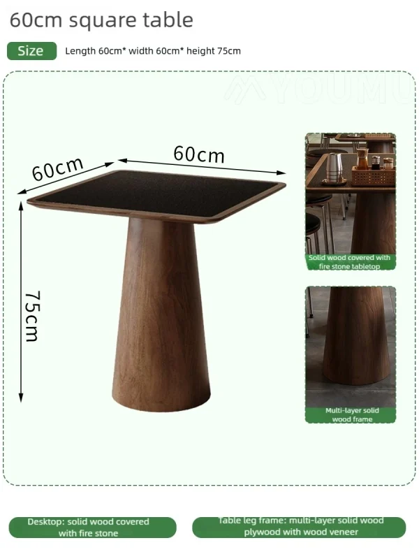 Factory Supply Stylish Restaurant Furniture Set – Wooden Booth Tables, Metal Dining Tables, and Chairs Set