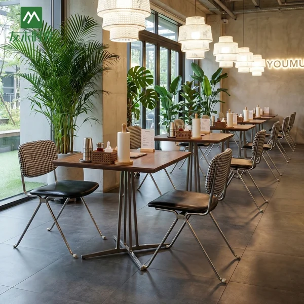 Wholesale Cafe Furniture, Cafe Table and Chair Set, 2-seater Restaurant Table Set