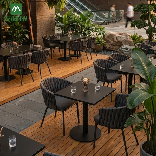 Factory Direct Durable Outdoor Restaurant Furniture, Waterproof Aluminum Alloy Frame – Creating a High-quality Outdoor Dining Area
