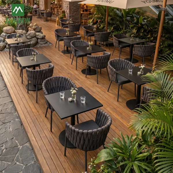 Factory Direct Durable Outdoor Restaurant Furniture, Waterproof Aluminum Alloy Frame – Creating a High-quality Outdoor Dining Area