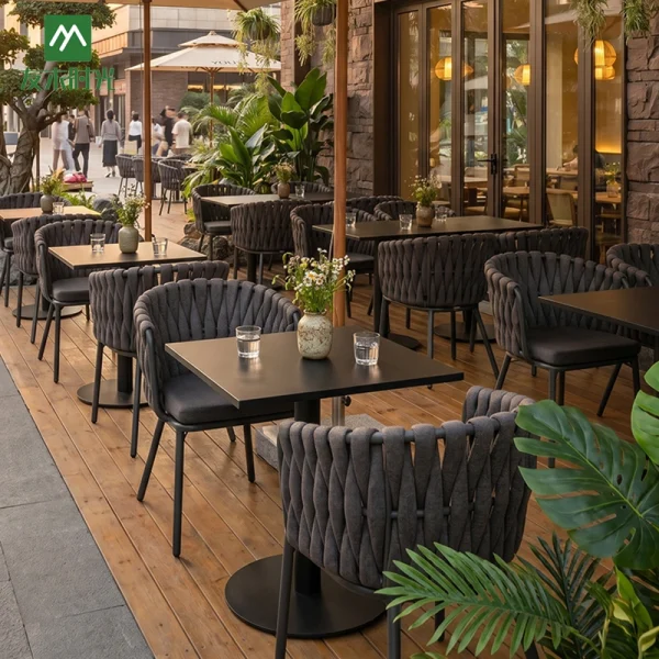 Factory Direct Durable Outdoor Restaurant Furniture, Waterproof Aluminum Alloy Frame – Creating a High-quality Outdoor Dining Area